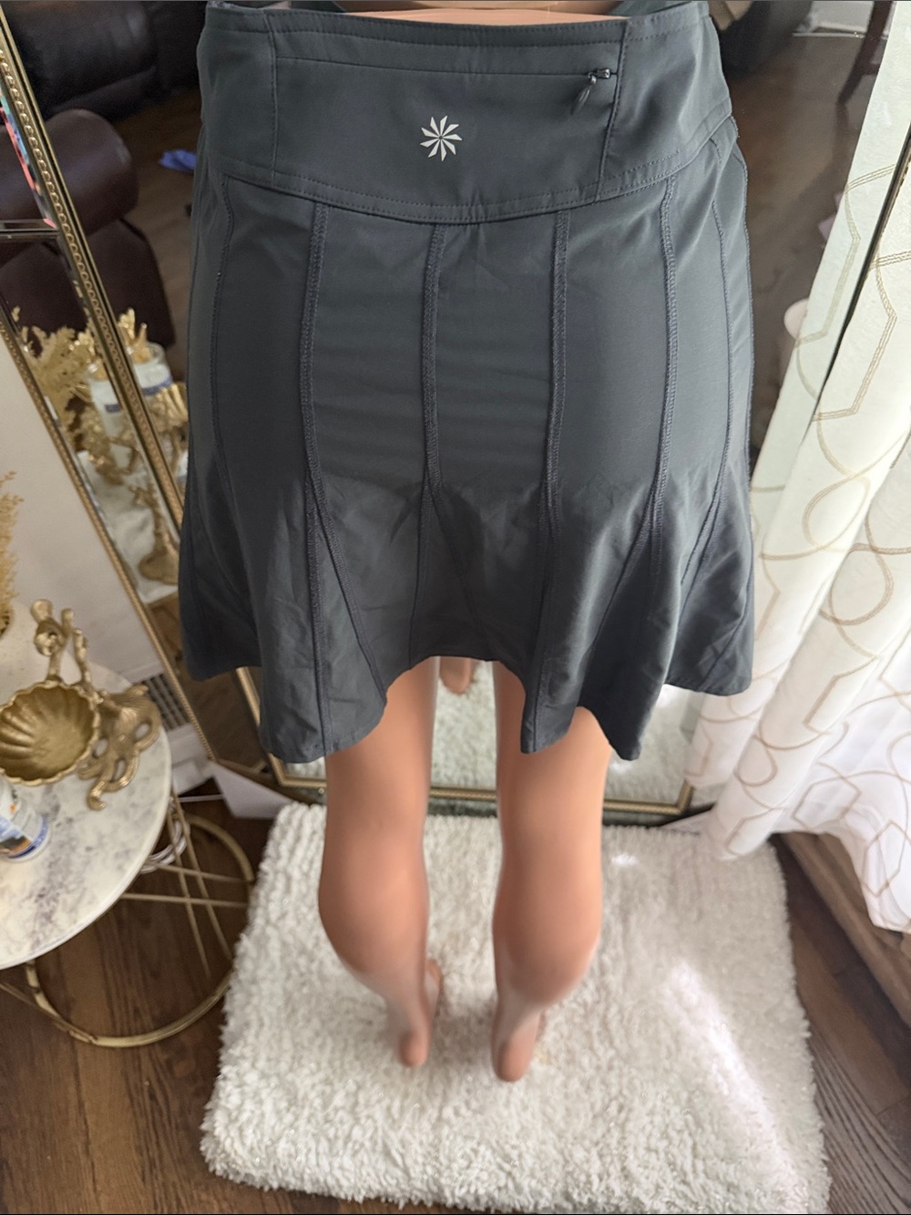 Athleta Black Athletic Skirt with Flared Panels